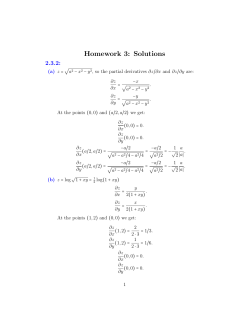 Homework 3: Solutions
