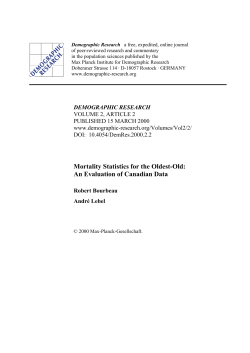 Mortality statistics for the oldest-old