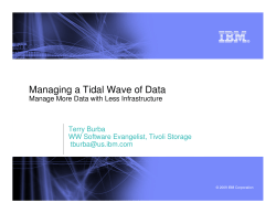 Managing a Tidal Wave of Data