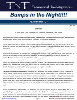 Bumps in the Night!!!! - TnT Paranormal Investigators