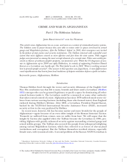 CRIME AND WAR IN AFGHANISTAN Part I: The Hobbesian