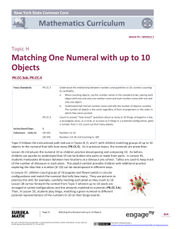 Matching One Numeral with up to 10 Objects