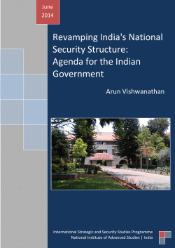 Revamping India`s National Security Structure