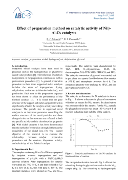 Effect of preparation method on catalytic activity of Ni/&gamma;