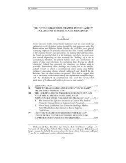 the not so great writ: trapped in the narrow holdings of