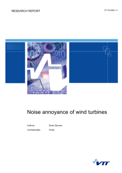 Noise annoyance of wind turbines