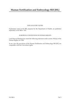 Human Fertilisation and Embryology Bill [HL]