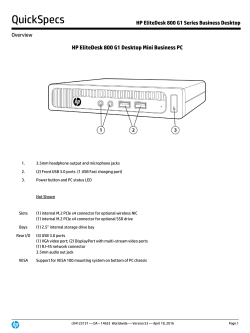 HP EliteDesk 800 G1 Business Series Desktop