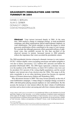 grassroots mobilization and voter turnout in 2004