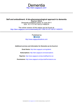 Dementia - CiteSeerX