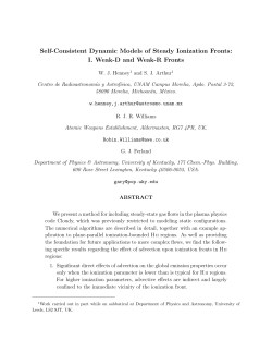 Self-Consistent Dynamic Models of Steady Ionization Fronts