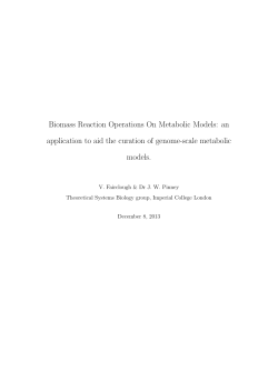 Biomass Reaction Operations On Metabolic Models