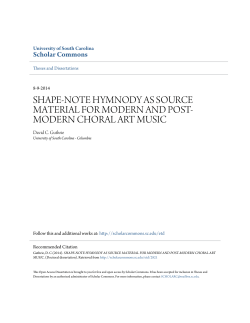 shape-note hymnody as source material for modern and post
