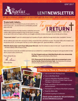 Lent Newsletter
