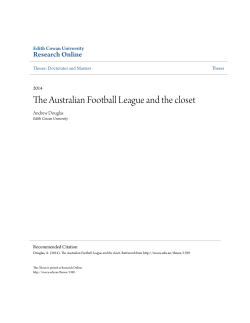 The Australian Football League and the closet