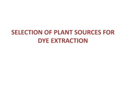 selection of plant sources for dye extraction
