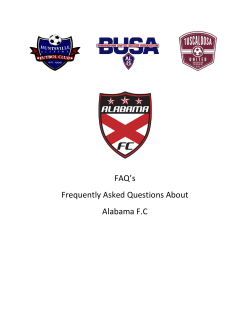 Alabama FC FAQ`s - Birmingham United Soccer Association