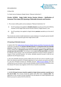 Notification of Consumer Price Index (CPI