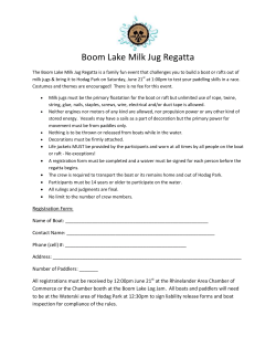 Boom Lake Milk Jug Regatta