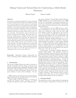 Mining Visual and Textual Data for Constructing