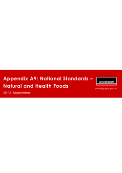 Natural and Health Foods