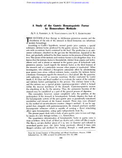 A Study of the Gastric Hematopoietic Factor by Hemoculture Methods