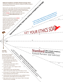 National Compliance and Ethics Week Scavenger Hunt: