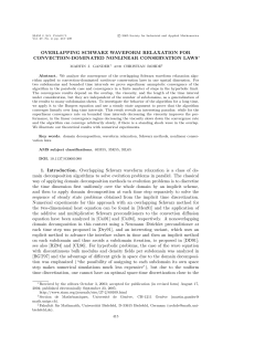 OVERLAPPING SCHWARZ WAVEFORM RELAXATION FOR