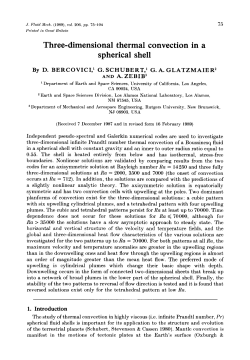 Three-dimensional thermal convection in a spherical shell