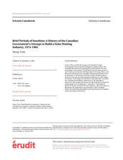 Brief Periods of Sunshine: A History of the Canadian Government`s
