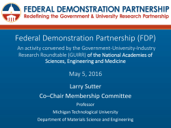 Federal Demonstration Partnership (FDP)
