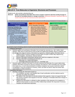 MS-LS1-8 From Molecules to Organisms: Structures and Processes
