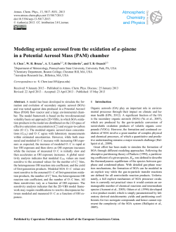 Modeling organic aerosol from the oxidation of &alpha;