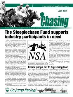 current newsletter - National Steeplechase Association