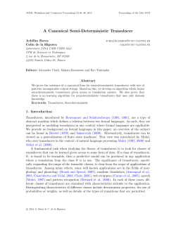 A Canonical Semi-Deterministic Transducer