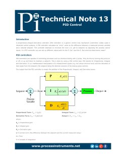 PID Control - Process Instruments