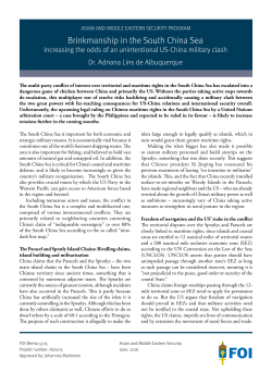 Brinkmanship in the South China Sea