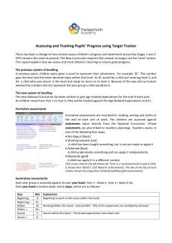 Assessing and Tracking Pupils` Progress using Target Tracker