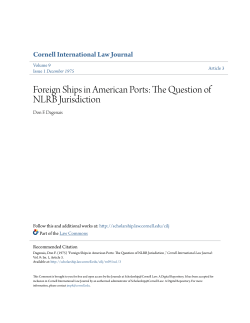 Foreign Ships in American Ports: The Question of NLRB Jurisdiction