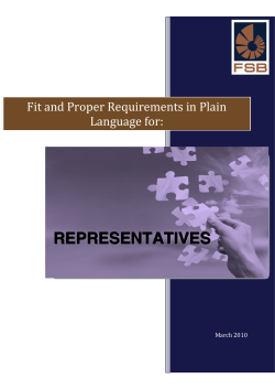 Plain Language Guide for Representatives