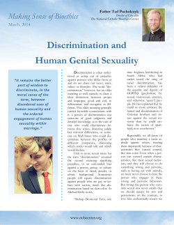 Discrimination and Human Genital Sexuality