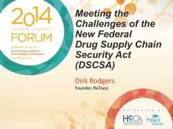 Meeting the Challenges of the New Federal Drug Supply Chain