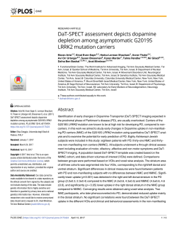 DaT-SPECT assessment depicts dopamine depletion among