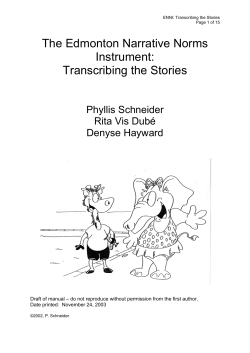 The Edmonton Narrative Norms Instrument: