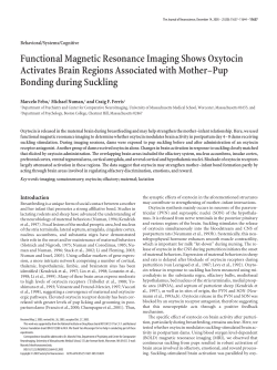 Functional Magnetic Resonance Imaging Shows Oxytocin Activates