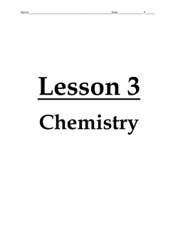 Lesson 3: Measurement and Chemistry