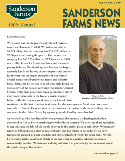 February 2009 - Sanderson Farms
