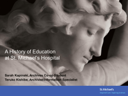 A history of Education at St. Michael`s Hospital