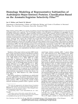 Homology Modeling of Representative