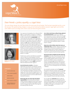 Dear Friends of justice, equality and Legal Voice